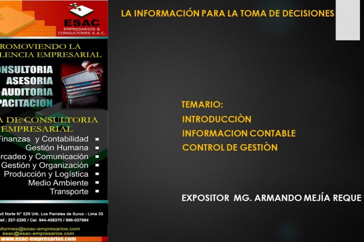 La Informacion para la toma de desiciones